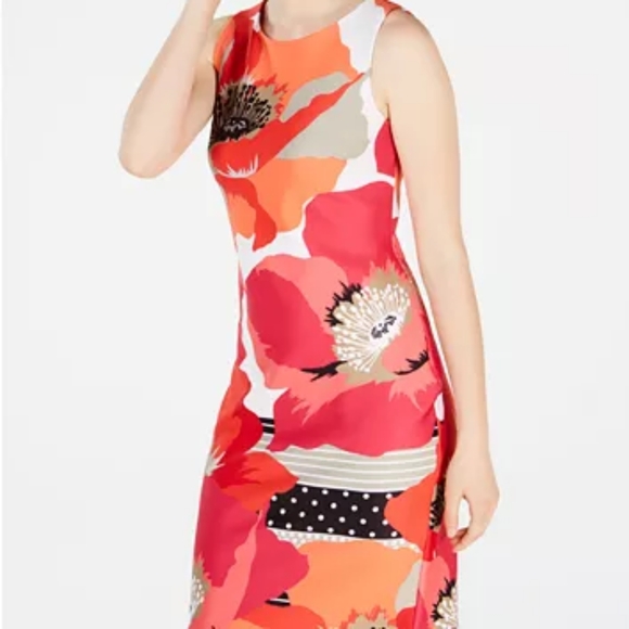 Calvin Klein Women Floral Sheath Dress - Picture 2 of 3